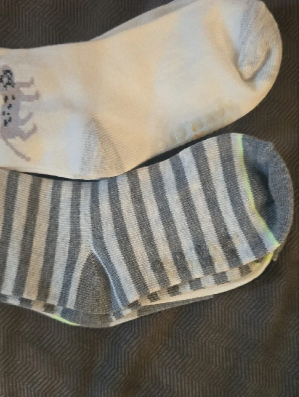 Old Navy Baby Crew Socks - Gray & Light Green (6 Pack)